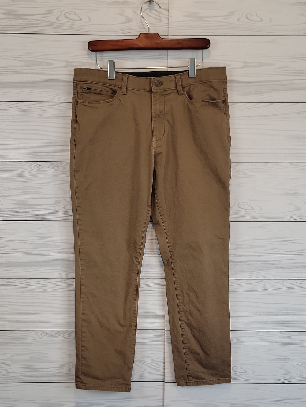 English Laundry Khaki Straight-Leg Pants- Brown Mens Size 34" X 30"